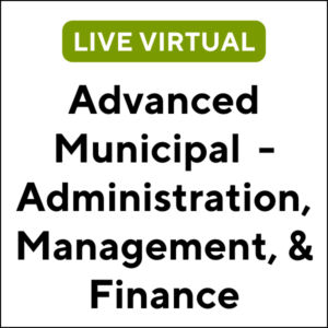 Advanced Municipal Wastewater - Administration, Management, & Finance (24S-MA038) (3 TCHs)